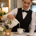 Burnished Gold Classic Milk Jug 250ml Bone China for Fine Dining (Pack of 12)