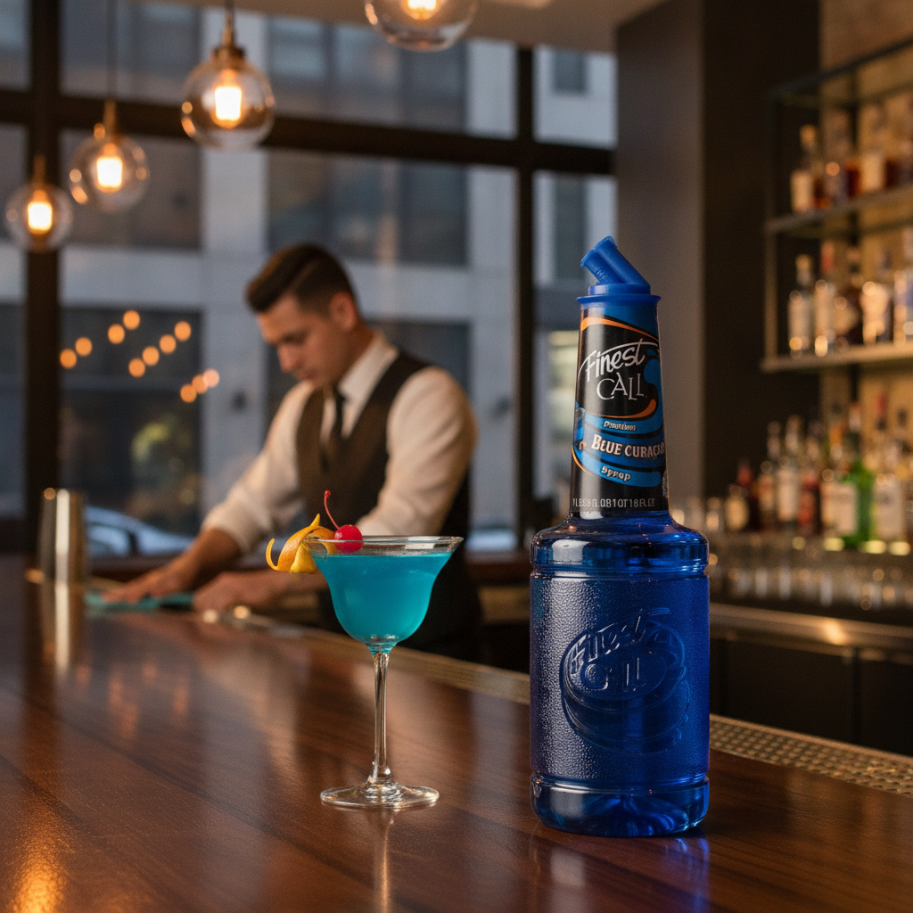 Blue Curacao Syrup with Natural Orange Extract 1L for Cocktails