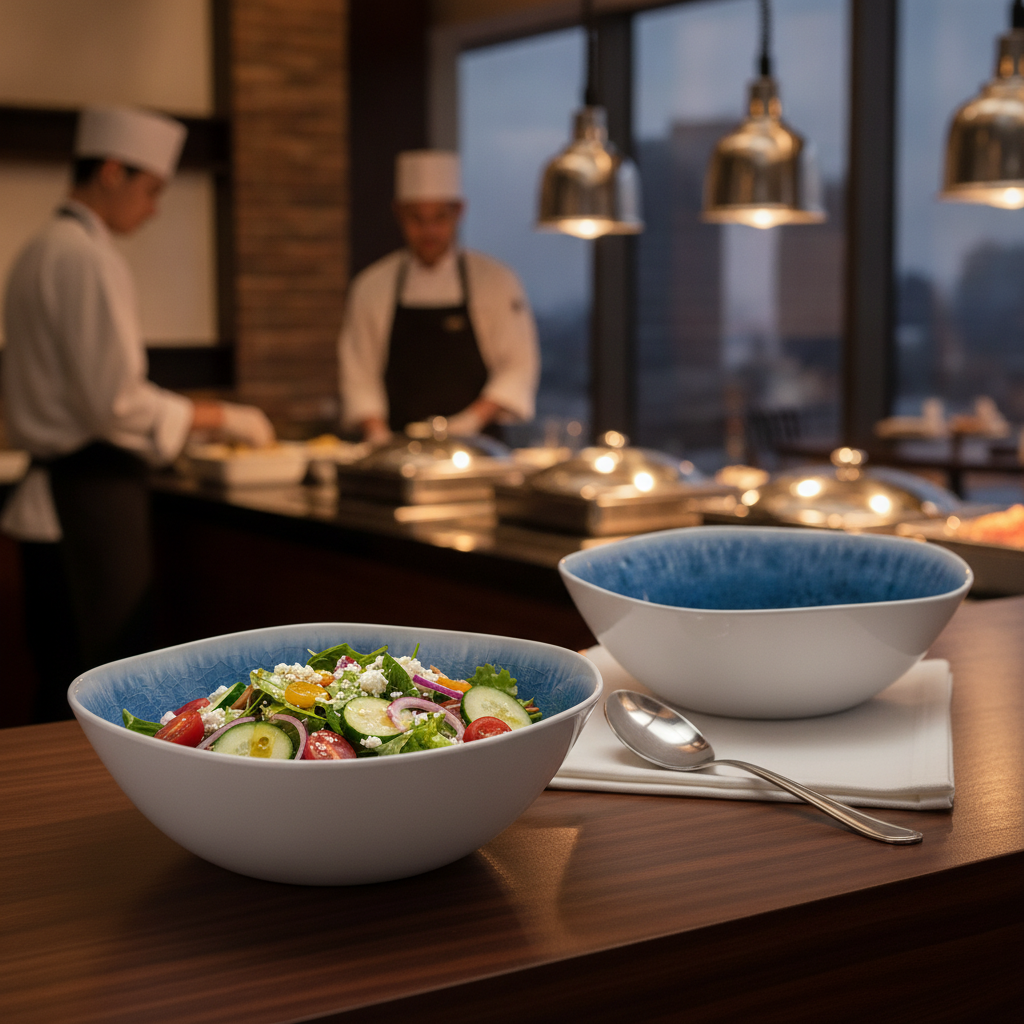 Melamine Blue Ocean Bowl 3L for Buffet Service