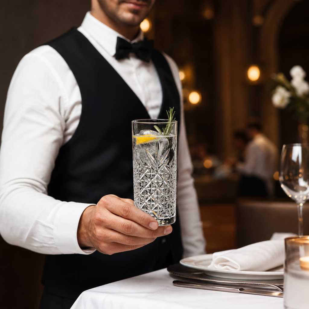 Glass Long Drink Glasses 370ml for Bars & Restaurants (Pack of 24)