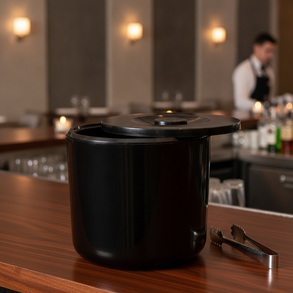Plastic Round Insulated Ice Bucket 4.5L for Personal Use