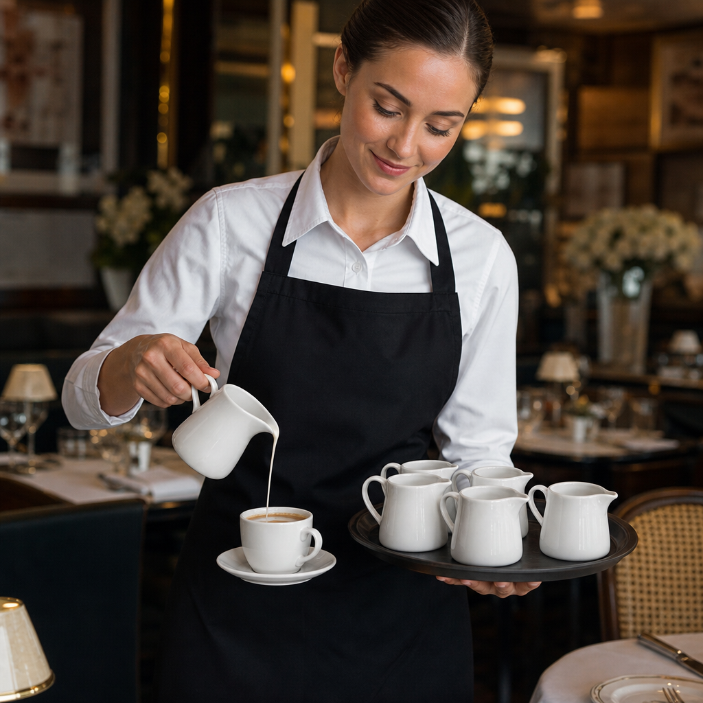 Porcelain Cream and Milk Jugs 305ml for Dining Services (Pack of 6)