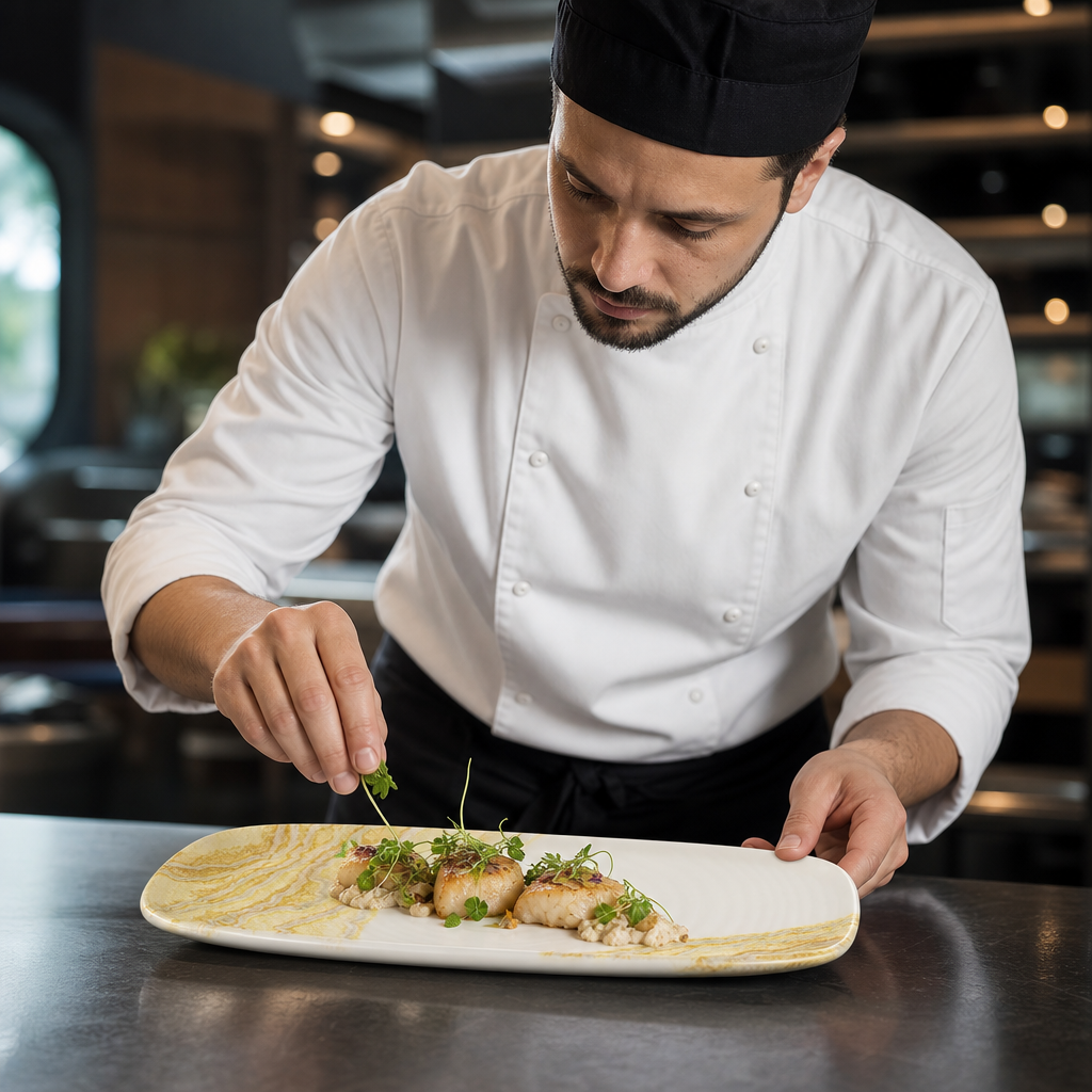 Oblong Chefs Plates x 280 127mm Vitrified Ceramic for Modern Hospitality (Pack of 6)
