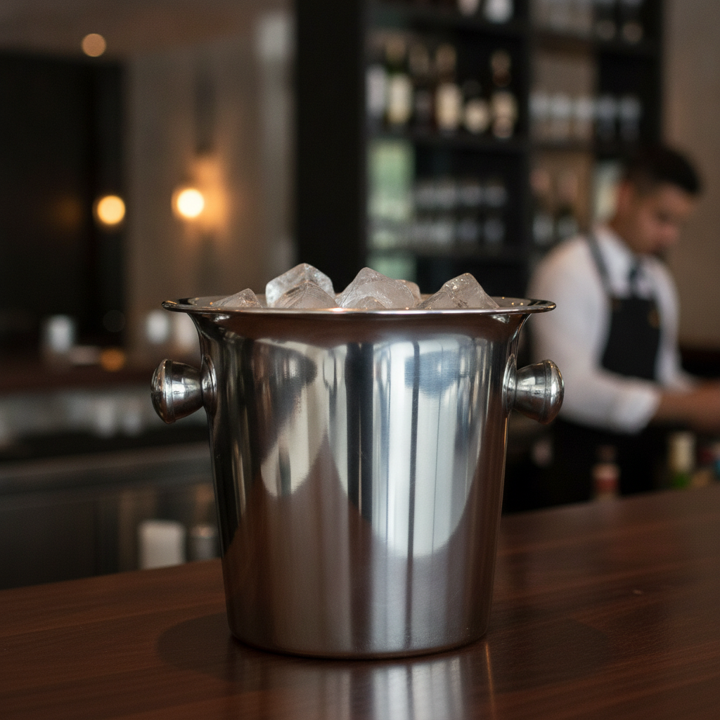 Stainless Steel Mini Fluted Ice Bucket 1.061L for Hospitality