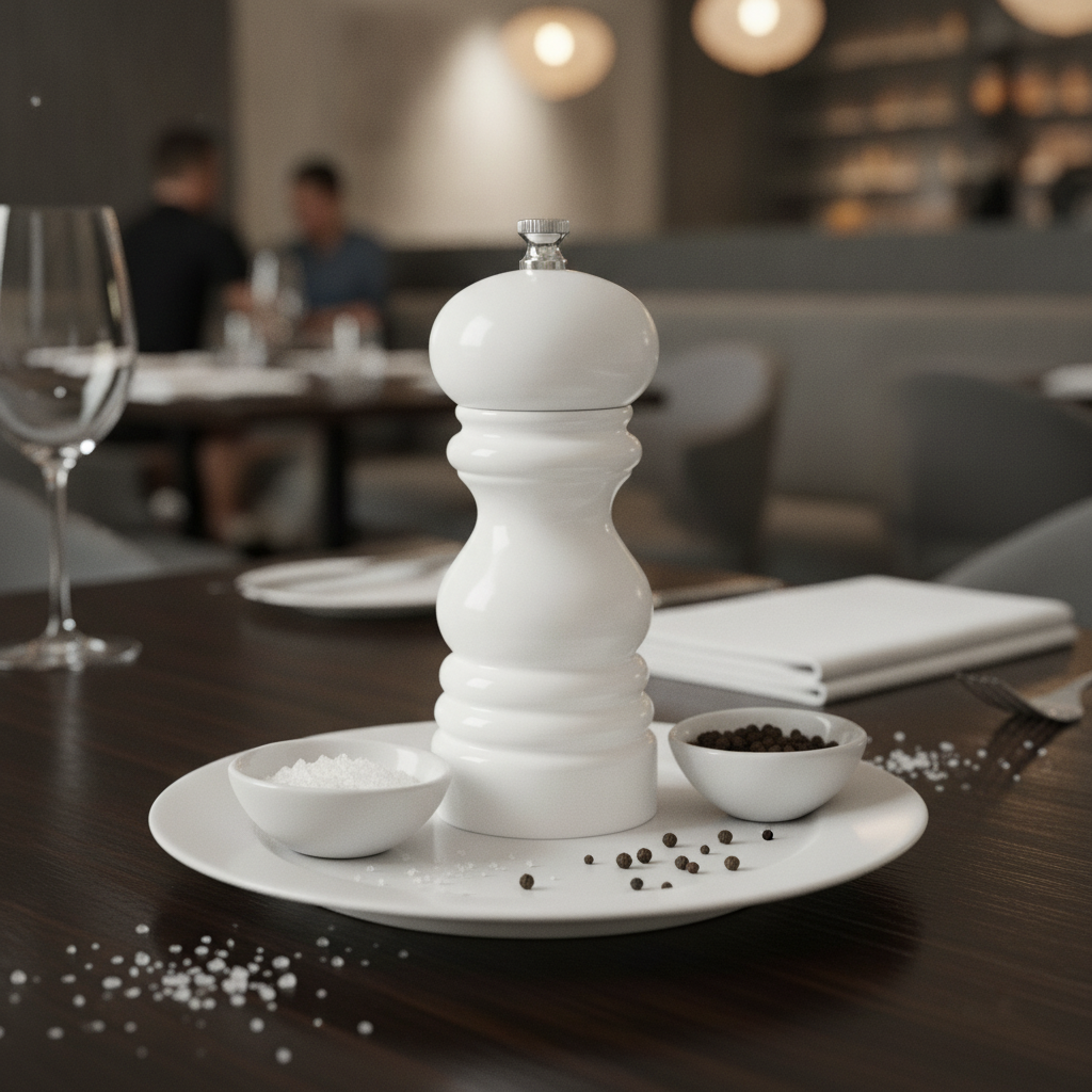 Hevea Wood Salt and Pepper Grinder 125mm for Dining Tables
