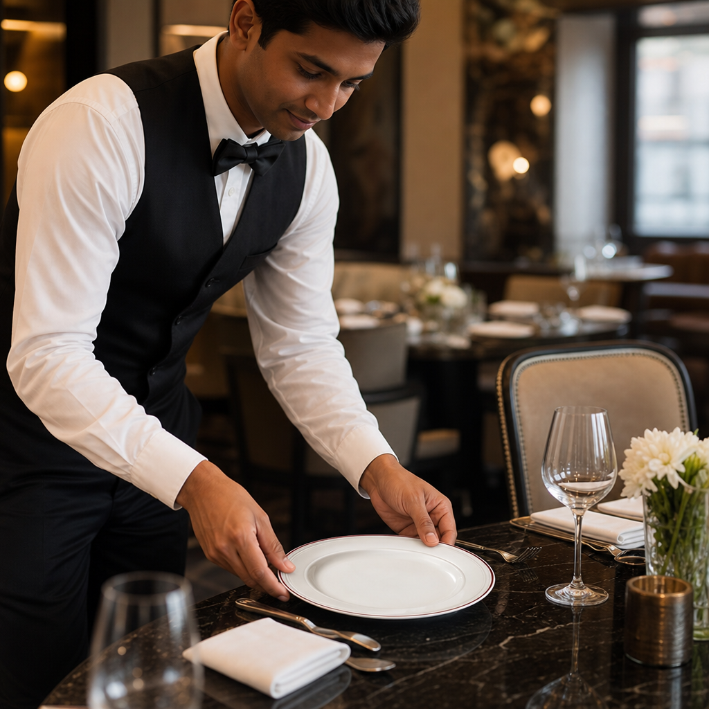 Plates 255mm Maroon China for Elegant Dining (Pack of 12)