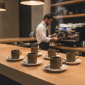Porcelain Espresso Cups 80ml in Brown for Hospitality (Pack of 6)