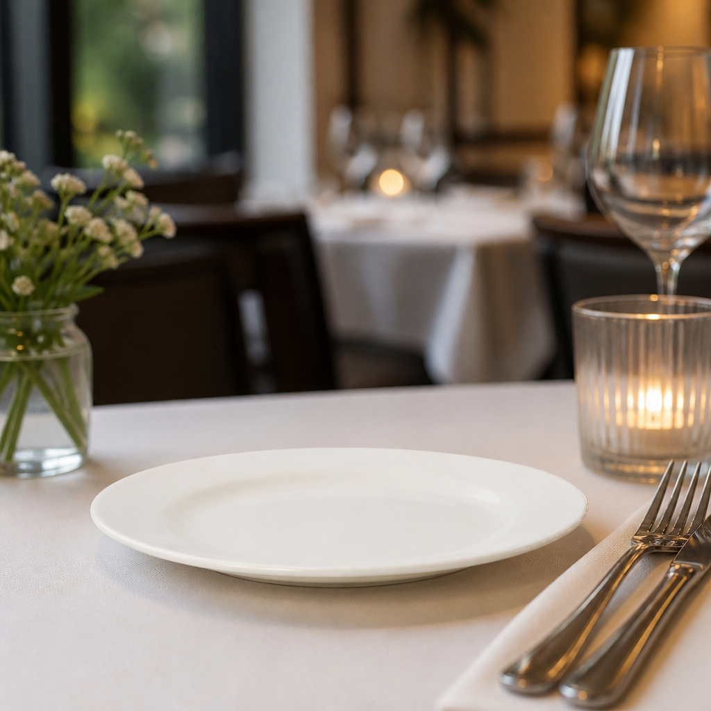 Plates 165mm White Porcelain for Catering Use (Pack of 24)