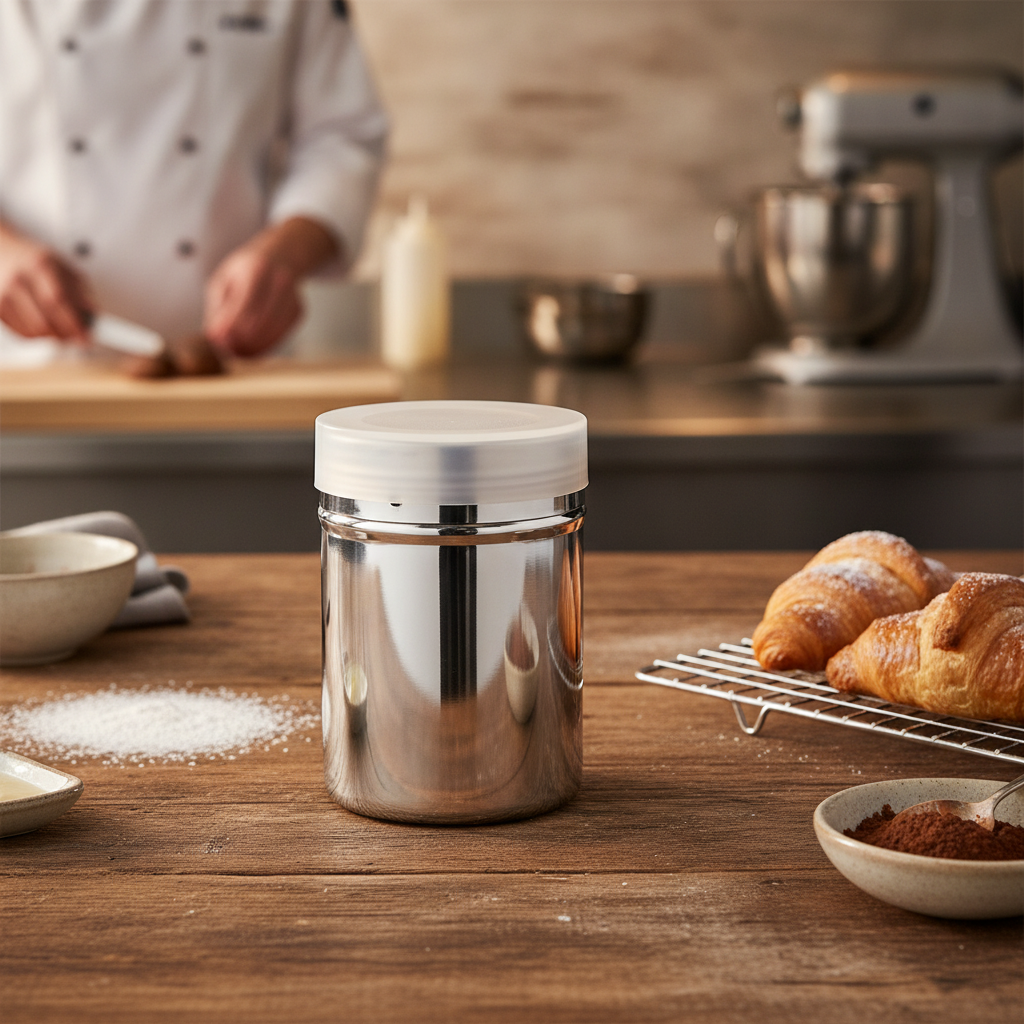 Stainless Steel Fine Mesh Dredger 275ml for Baking & Cooking