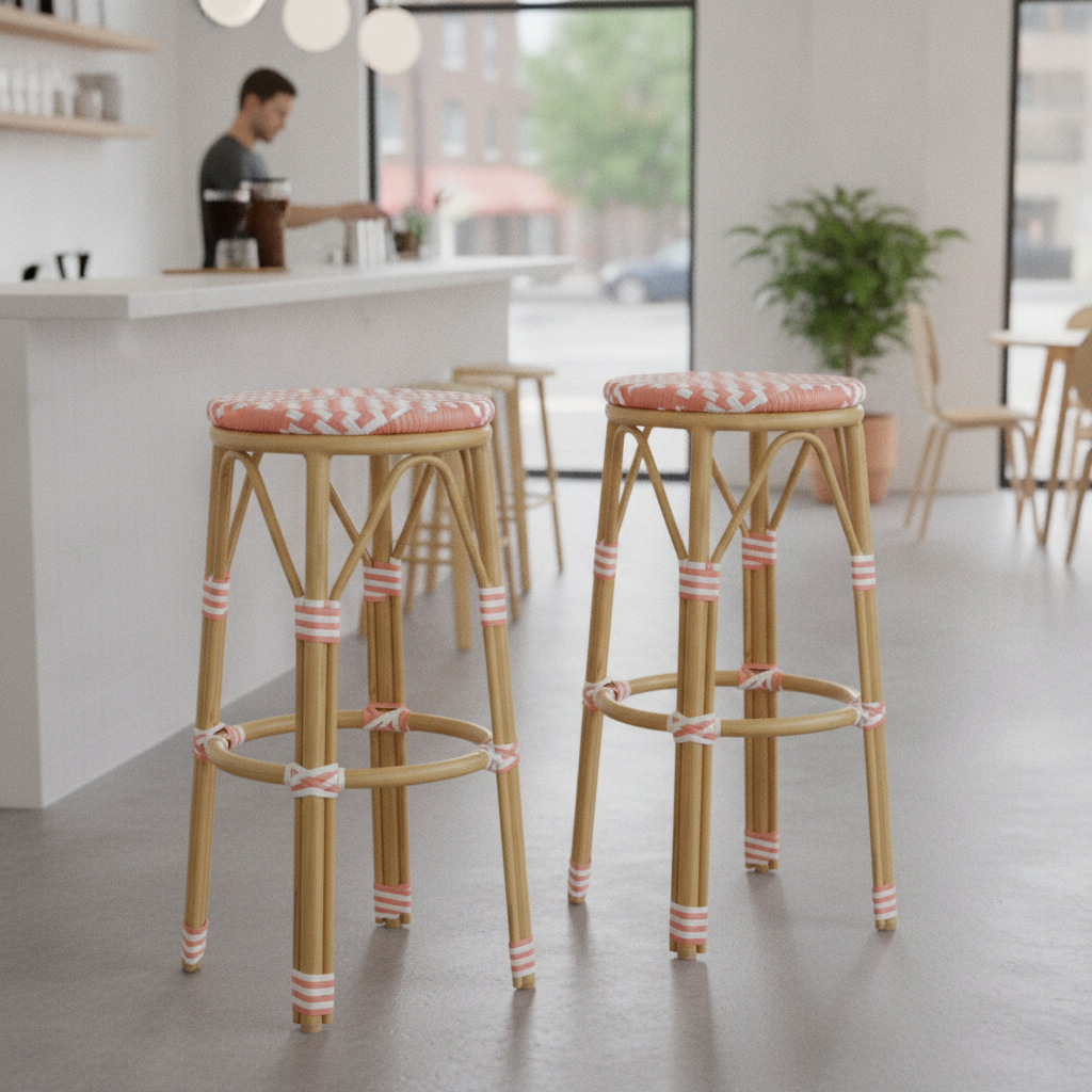 Polyethylene Coral Bar Stools 750mm for Indoor & Outdoor Use (Pack of 2)