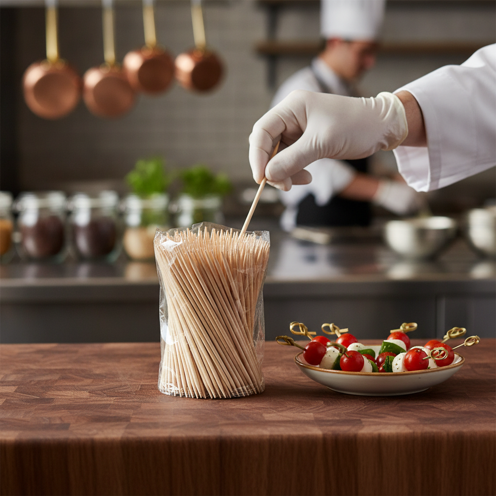 Wooden Cocktail Sticks 80mm for Food Presentation (Pack of 1000)