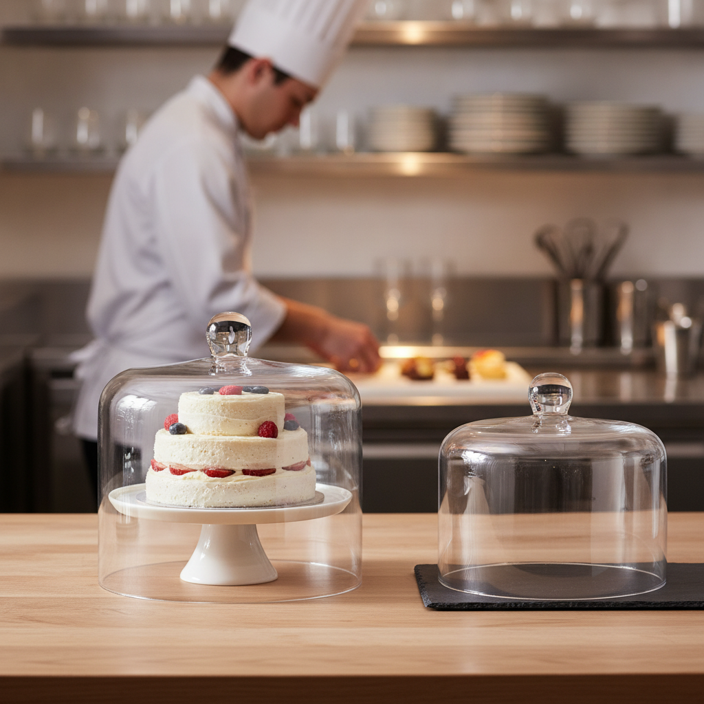 Soda Lime Glass Dome 200mm for Cake Displays