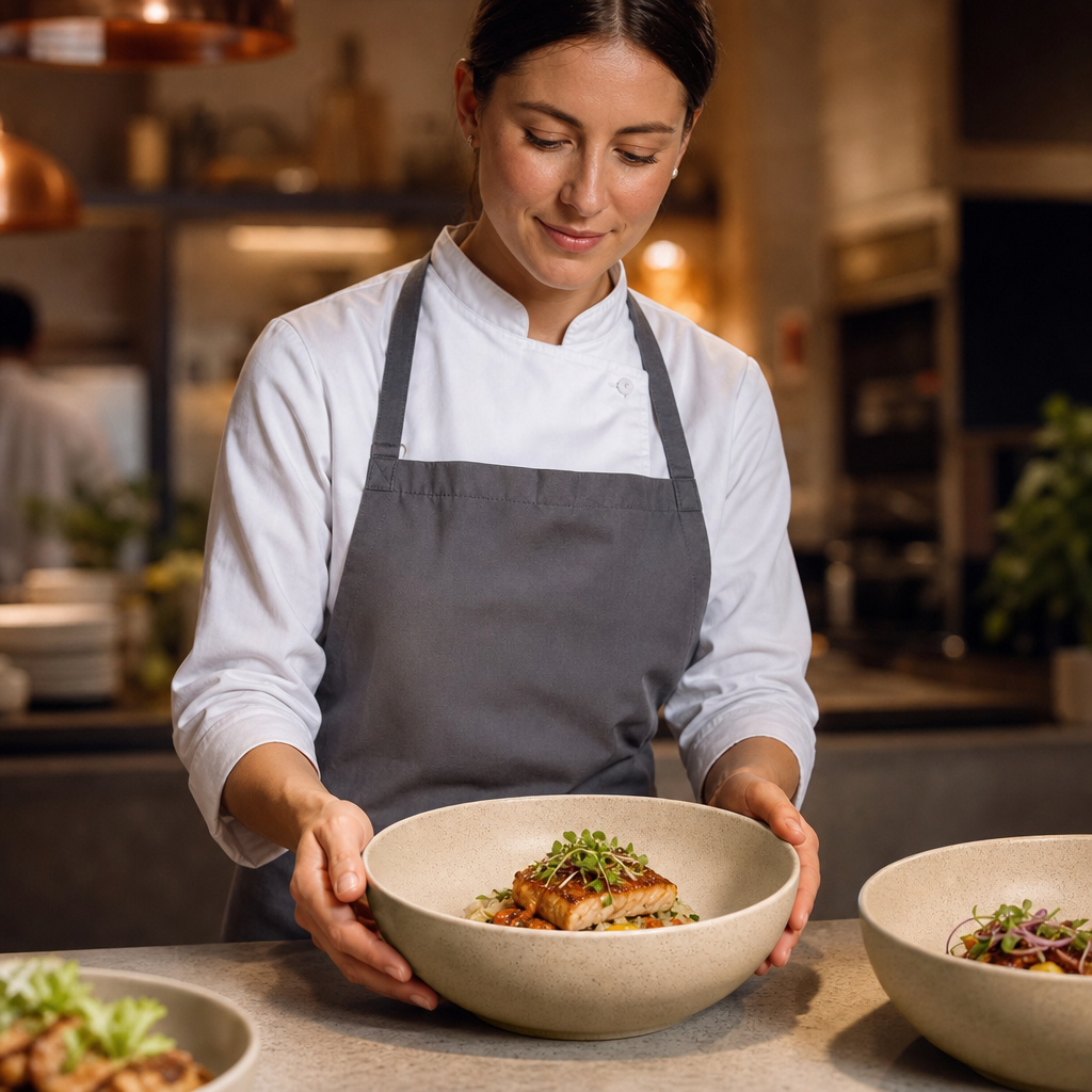 Deep Bowls 1.16L Cream Ceramic for Hospitality (Pack of 6)