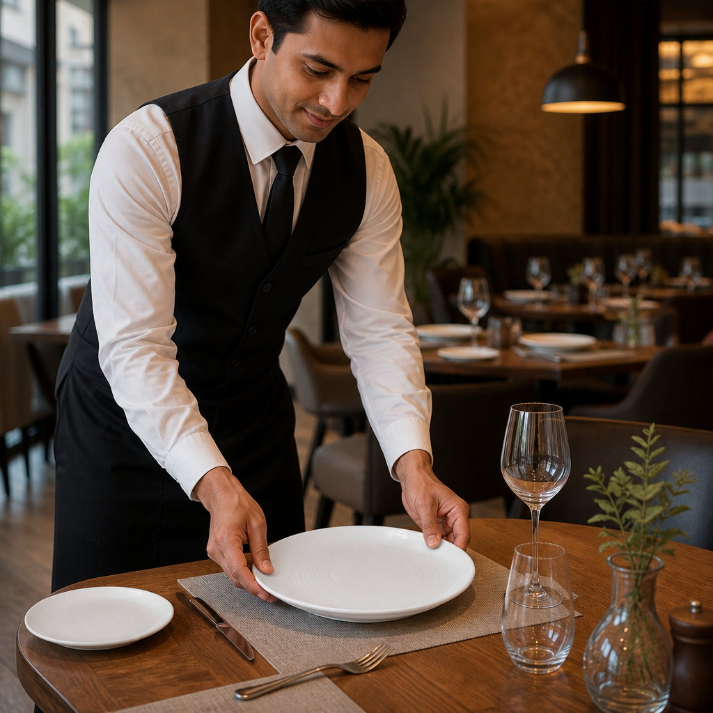 Coupe Plates 295mm Vitrified Stoneware for Dining Tables (Pack of 6)
