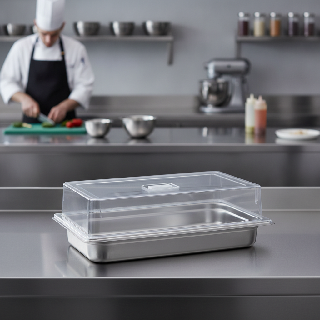 Polycarbonate Rectangular Stackable Cover 1/1 GN for Food Protection