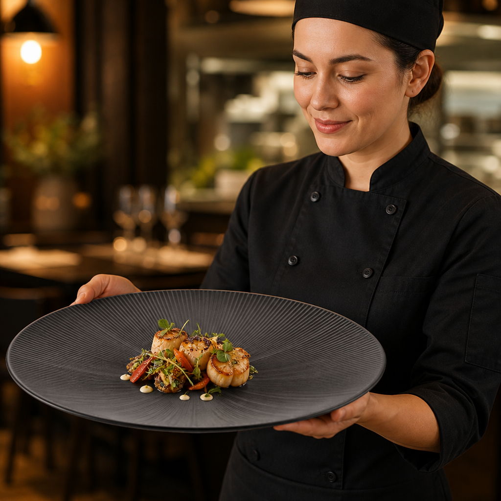 Round Serving Platter 500mm Melamine for Catering & Buffets