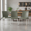 Polypropylene Olive Green Side Chairs 825mm for Cafés & Restaurants (Pack of 4)