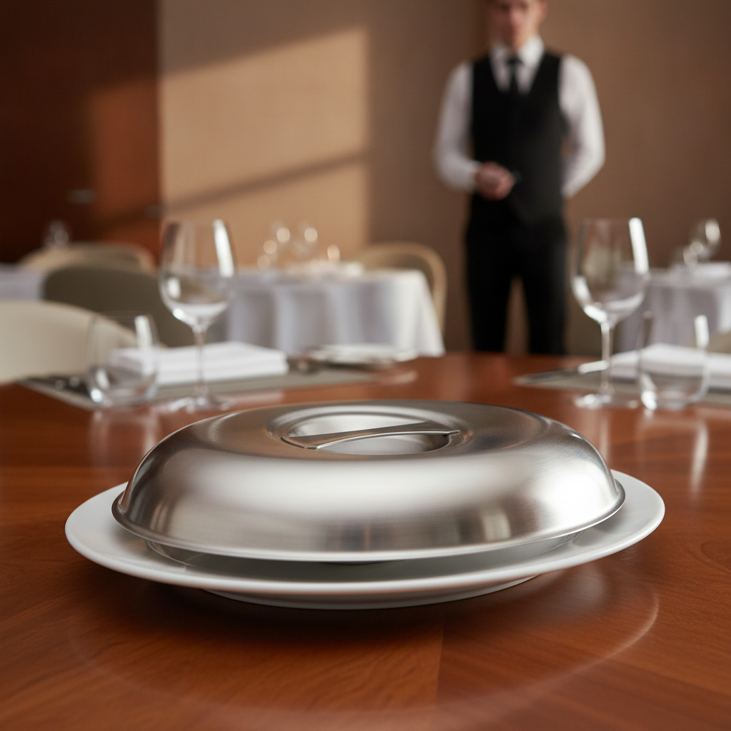 Stainless Steel Oval Vegetable Dish Lid 290x200mm for Elegant Serving