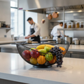 Metal Black Mesh Basket 255mm for Fresh Produce Display