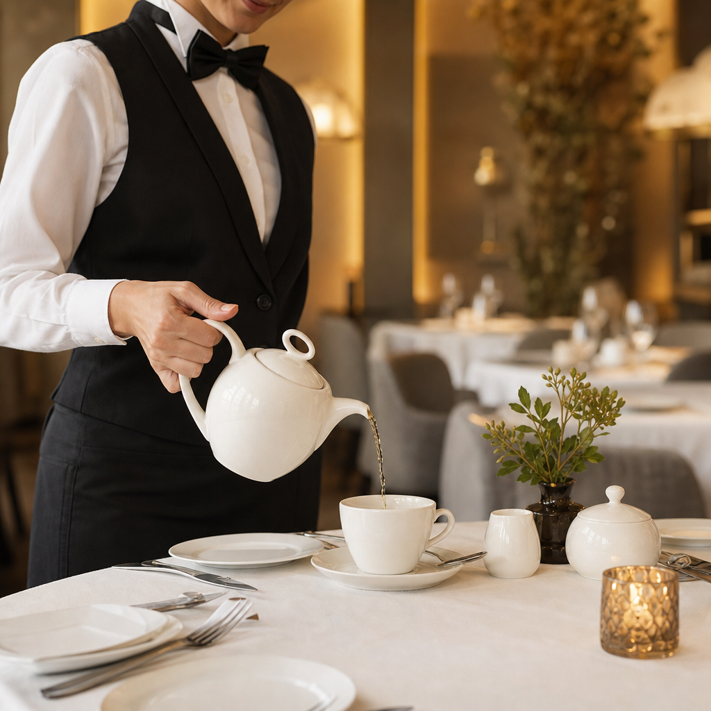 Porcelain Coffee Pot 590ml for Elegant Table Settings (Pack of 6)