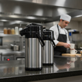 Stainless Steel Airpot Lever-Type Dispenser 2.5L for Catering