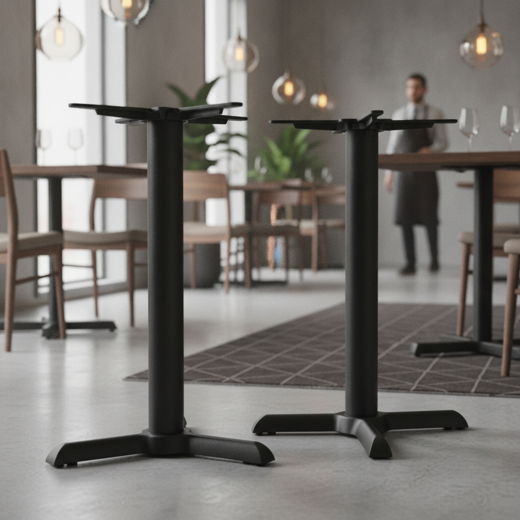 Cast Iron Auto Adjust Dining Table Base 720mm for Hospitality Settings