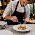 Coupe Plates 222mm Grey Vitrified Ceramic for Culinary Presentation (Pack of 12)