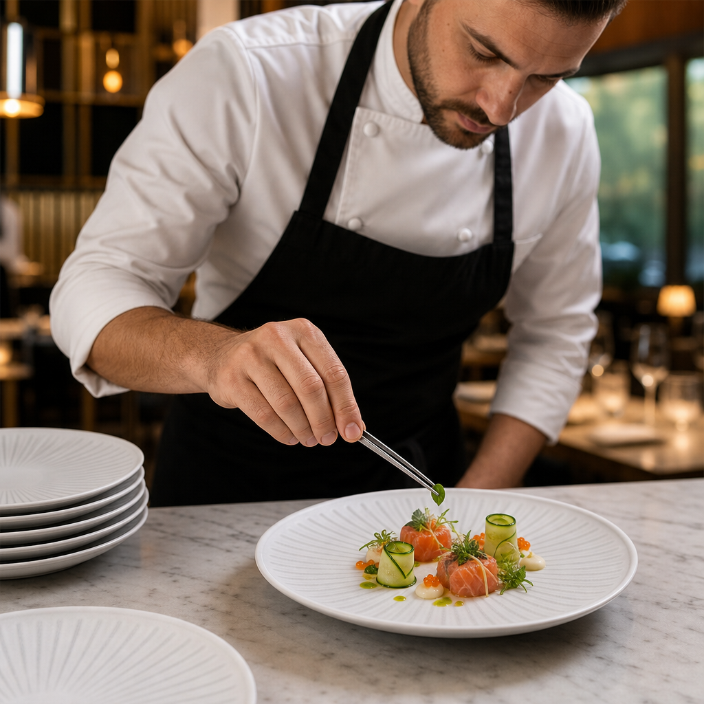 Coupe Plates 222mm Grey Vitrified Ceramic for Culinary Presentation (Pack of 12)