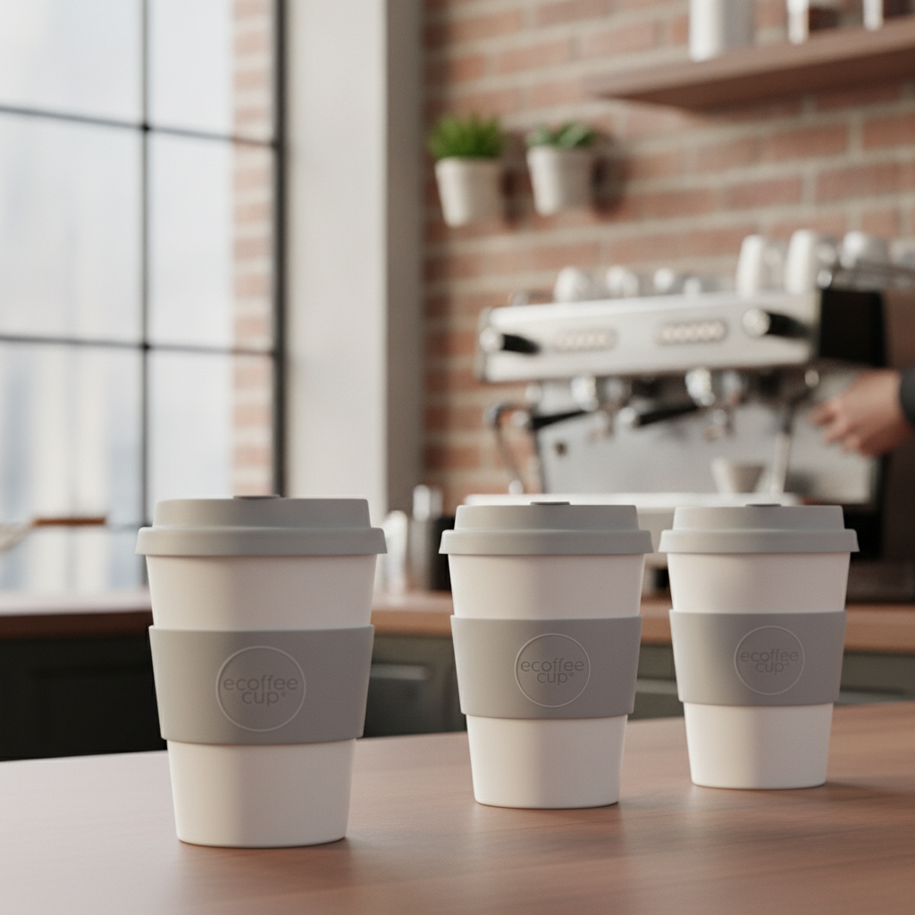 PLA Grey Reusable Coffee Cup 12oz for Eco-Conscious Cafés
