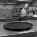 Fibreglass Black Non-Slip Oval Tray 685mm for Efficient Service