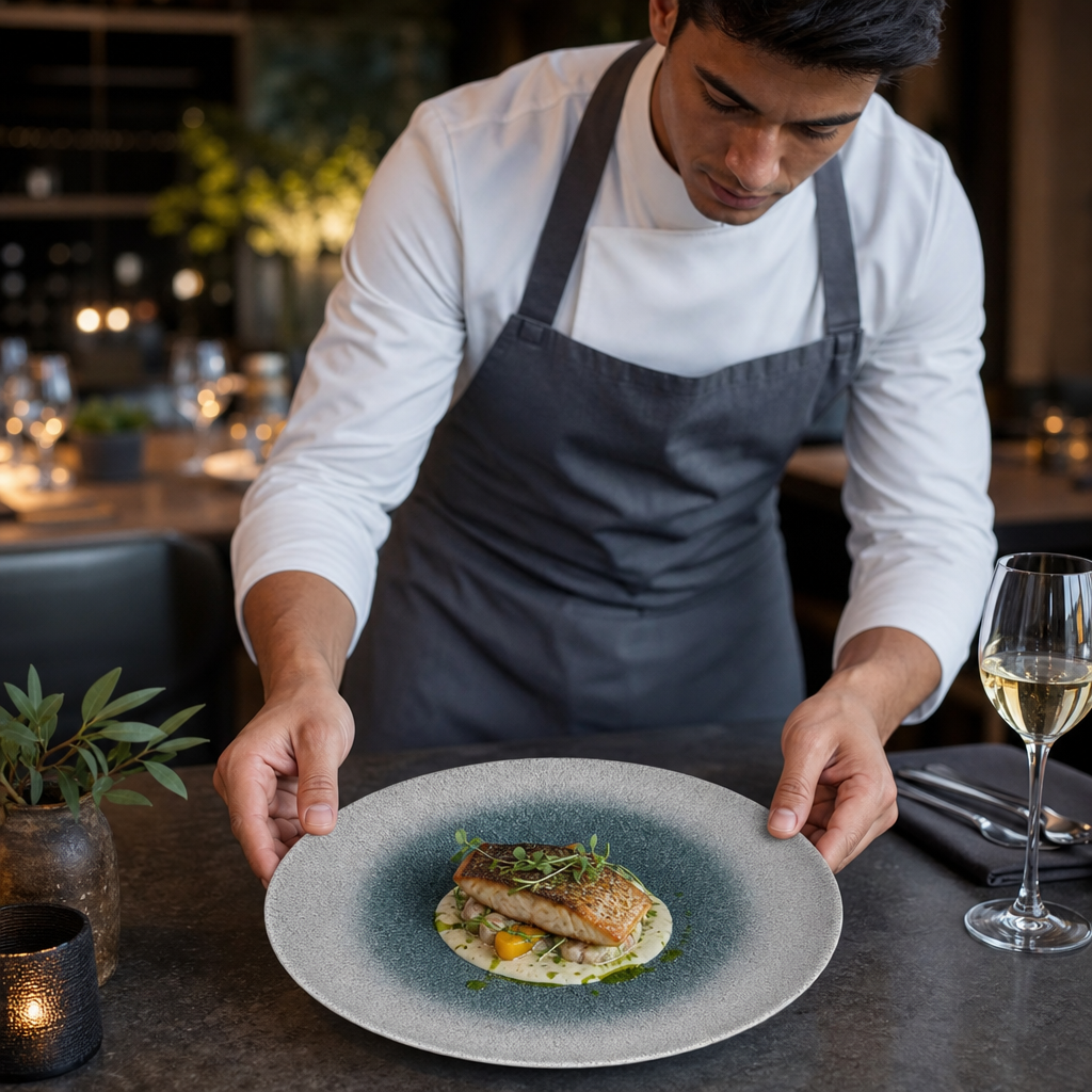Inspired Deep Coupe Plate Blue Vitrified Ceramic for Restaurants & Cafés (Pack of 12)