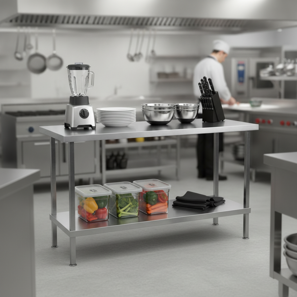 304 Stainless Steel Centre Table for Food Preparation
