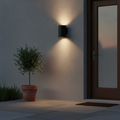 Aluminium Outdoor Wall Light Black for Patios & Doorways