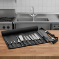 German Stainless Steel Knife Set with Roll Bag for Culinary Professionals