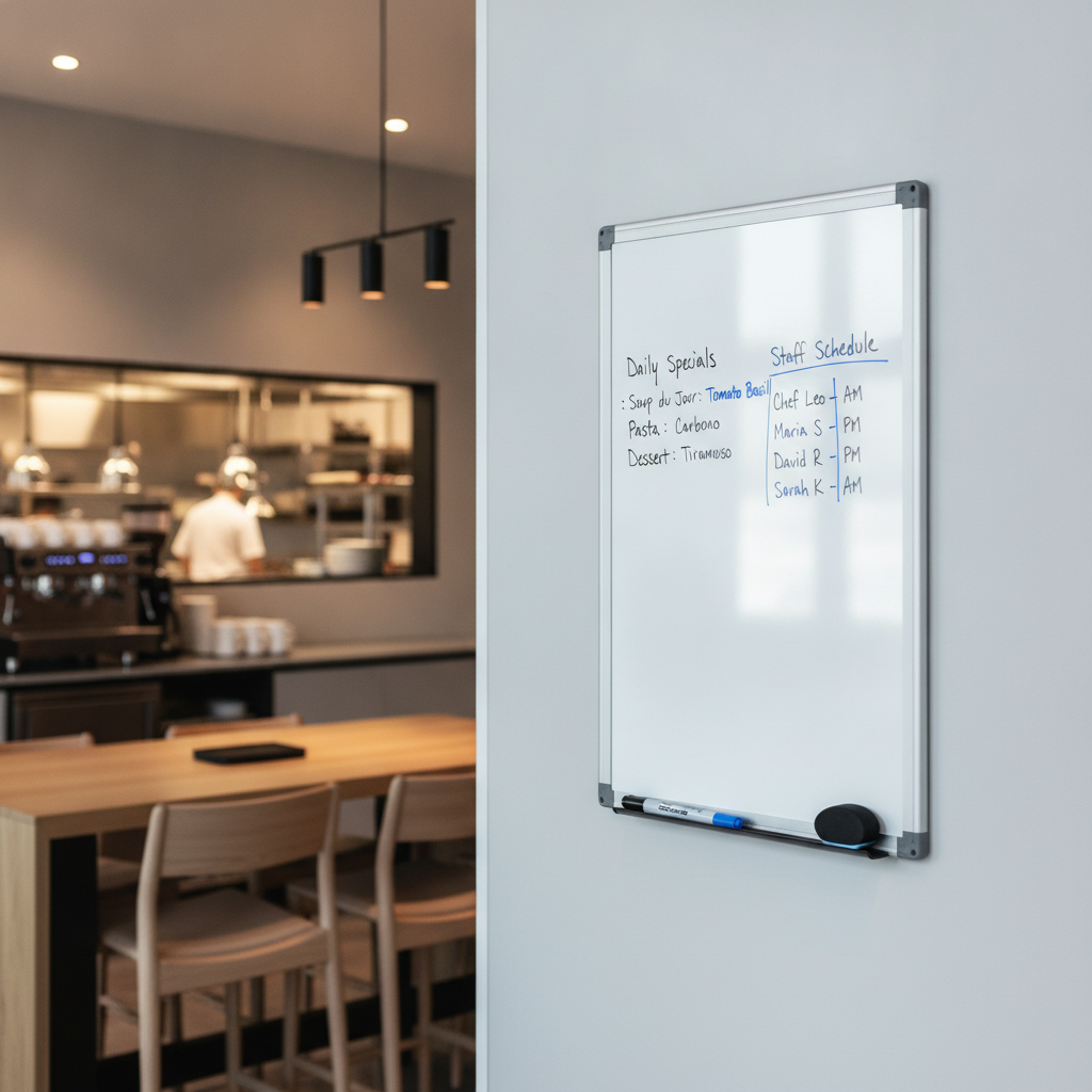 Aluminium Magnetic Whiteboard 400x600mm for Staff Rooms