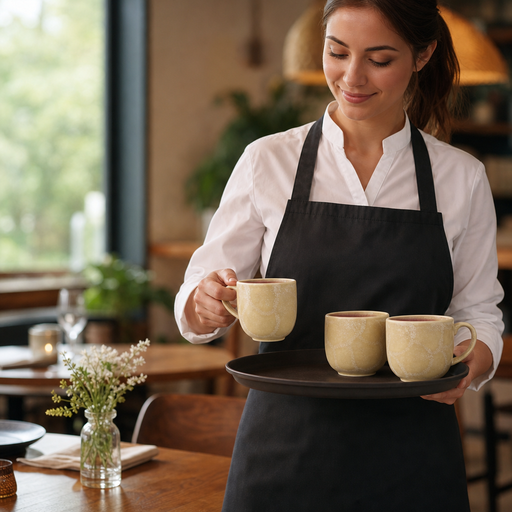 Alumina Mugs 340ml Vitrified Ceramic for All Courses (Pack of 12)