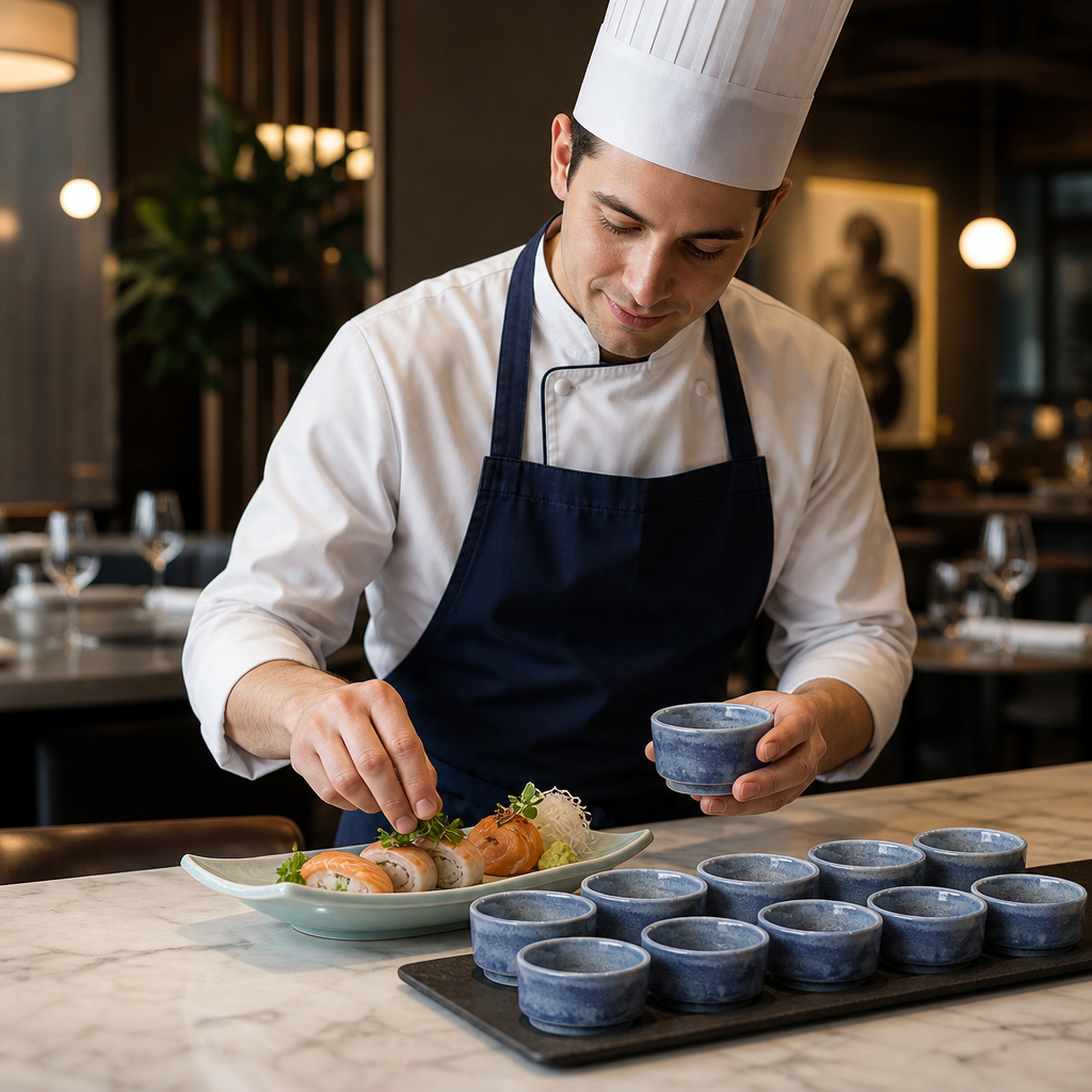 Dipping Bowls 65mm Blue China for Culinary Presentation (Pack of 12)