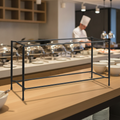 Steel Buffet Stand in Black 285mm for Professional Catering