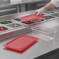 Polypropylene Seal Lid Red 1/4 GN for Food Safety & Organisation