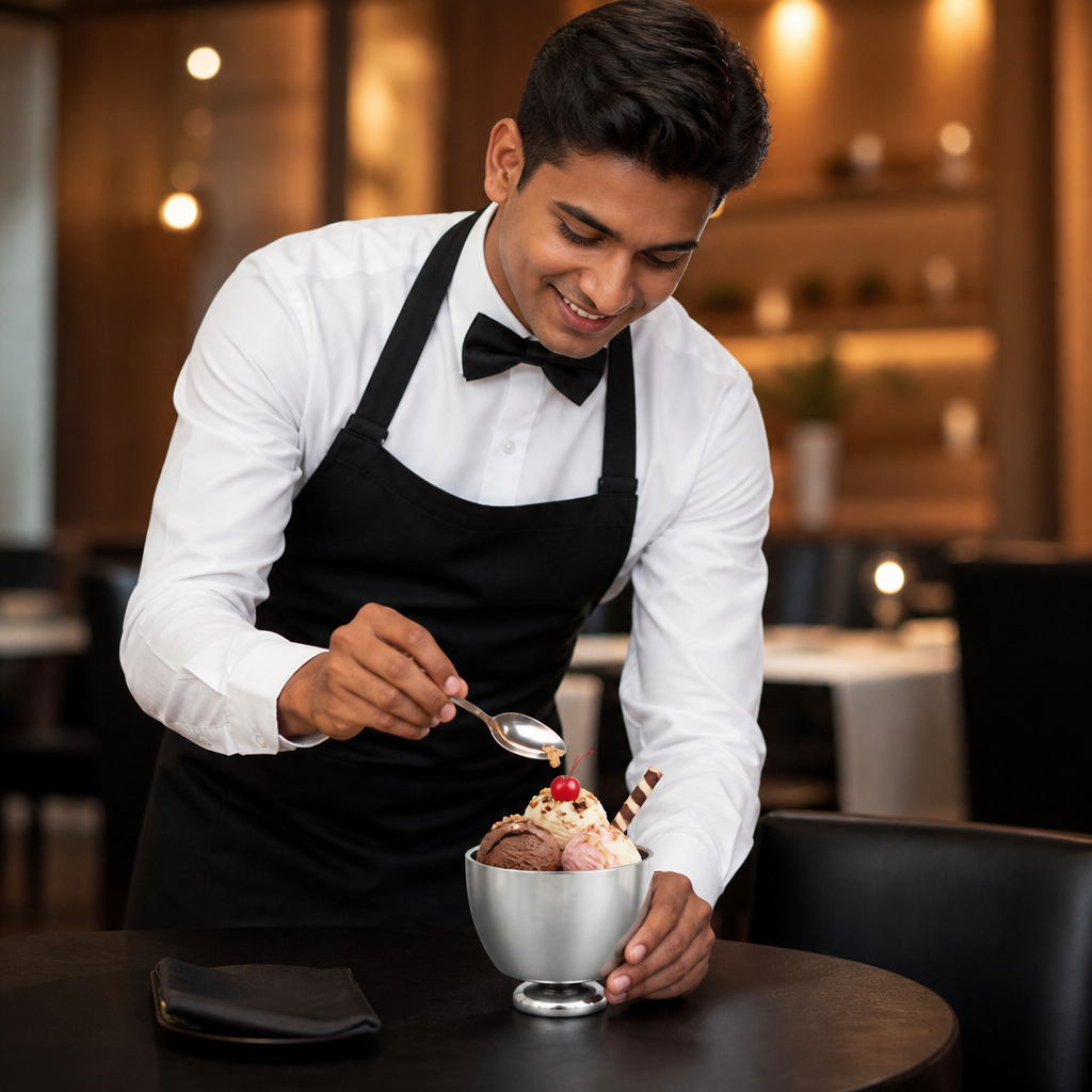 Double Walled Sundae Dish 200ml Stainless Steel for Restaurants