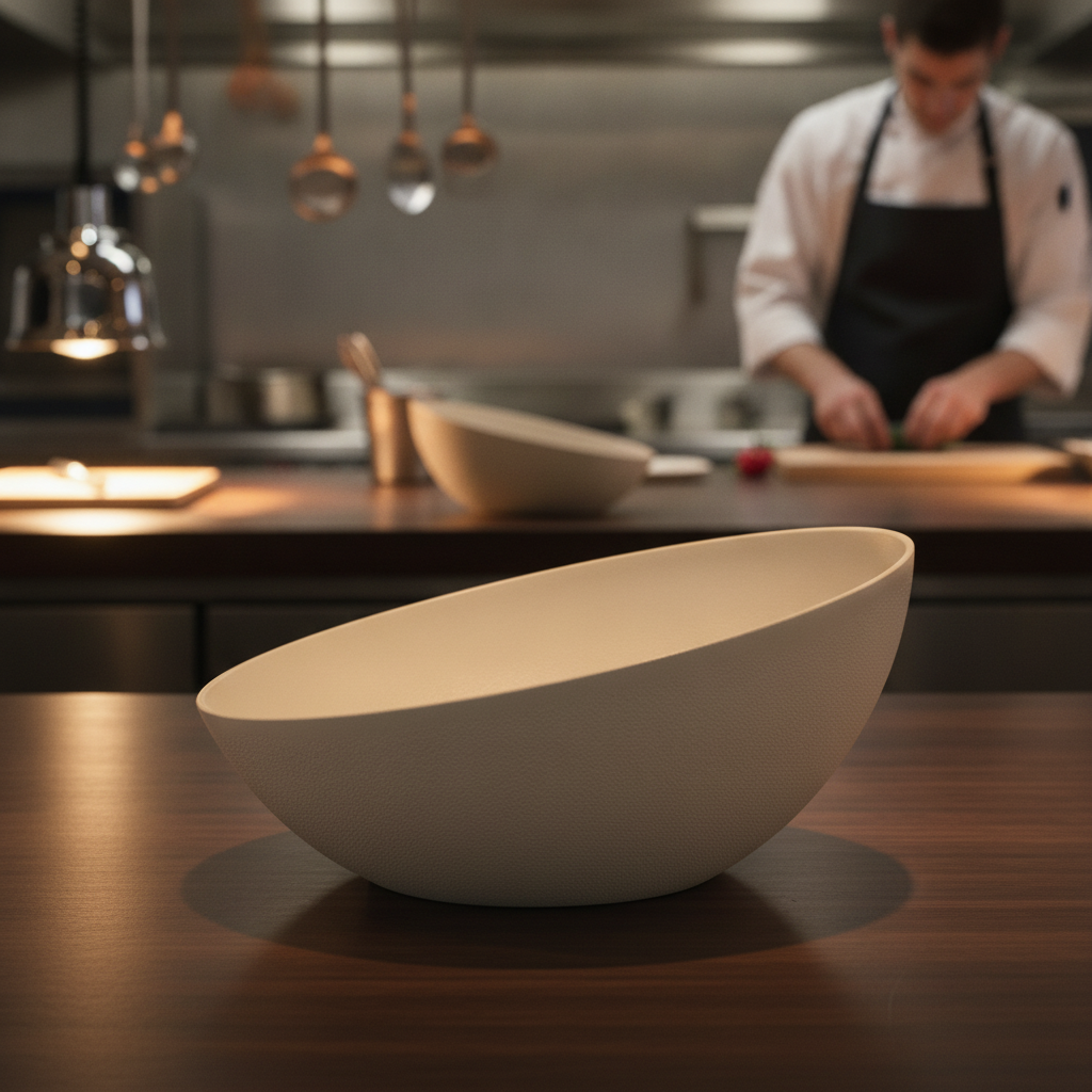 Cast Aluminium Yellow Bowl 3L for Culinary Presentations