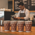 Paper Double Wall Hot Cups 8oz for Takeaway Services (Pack of 500)