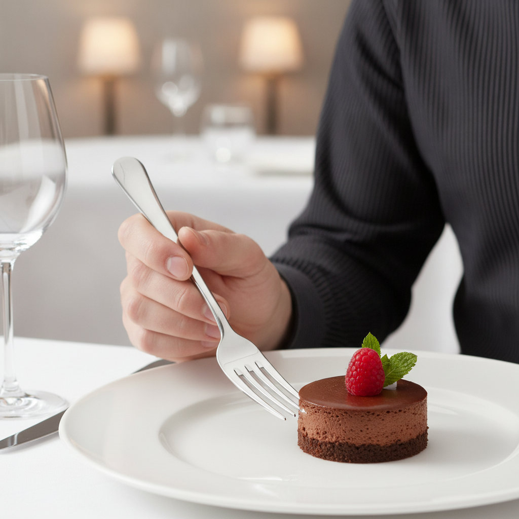18/10 Stainless Steel Dessert Fork for Fine Dining (Pack of 12)