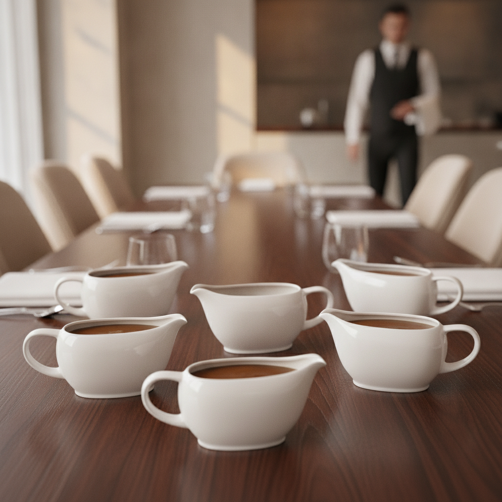 Fine China Sauce Boats 341ml for Elegant Dining (Pack of 6)