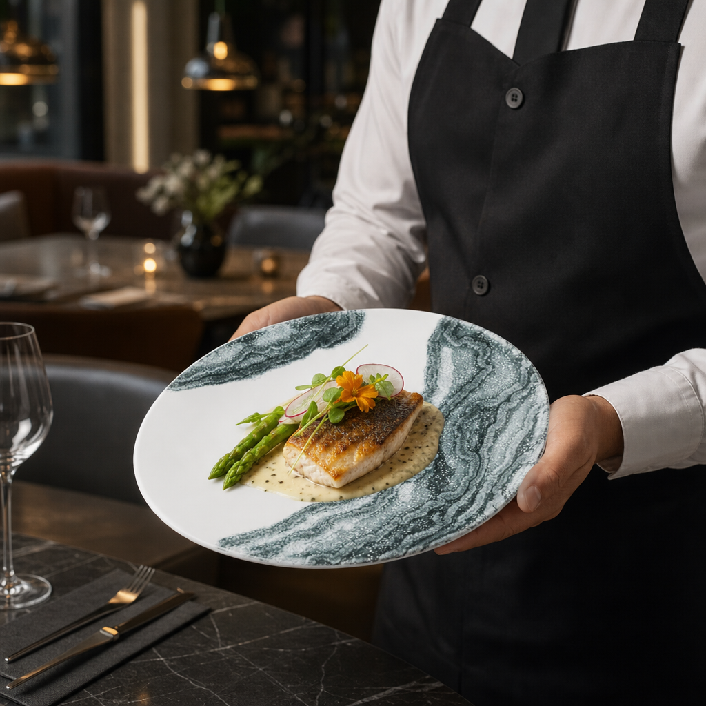 Plates 210mm Black Vitrified Ceramic for Modern Hospitality (Pack of 12)