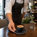 Black Espresso Saucers 118mm Charcoal Porcelain for Dining (Pack of 12)