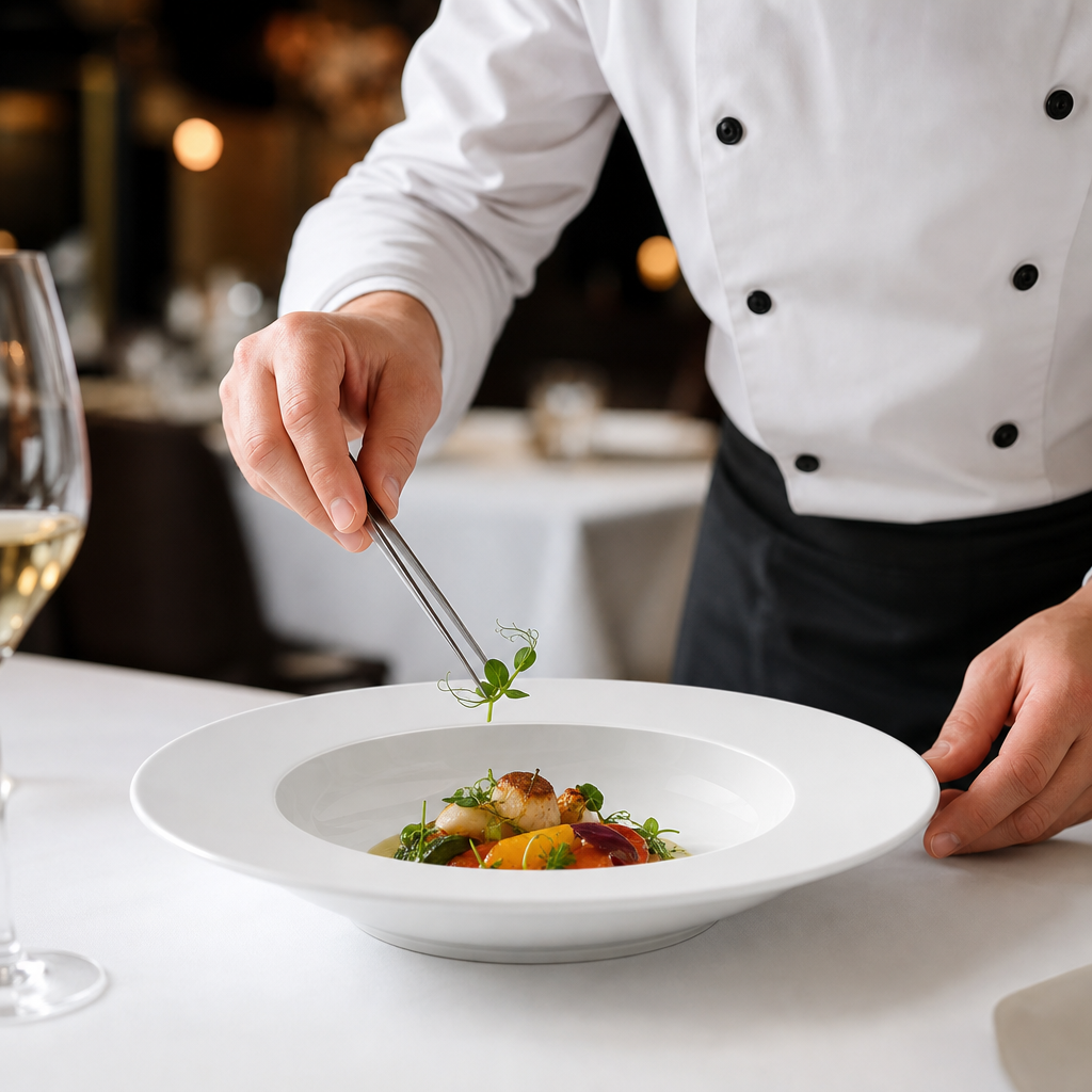 Standard Rim Bowls 280mm Porcelain for Fine Dining (Pack of 6)