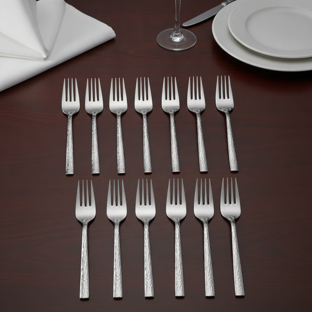 18/10 Stainless Steel Table Forks for Elegant Dining (Pack of 12)