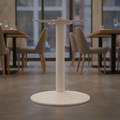 Cast Iron Round Table Base White 548x548mm for Dining Areas