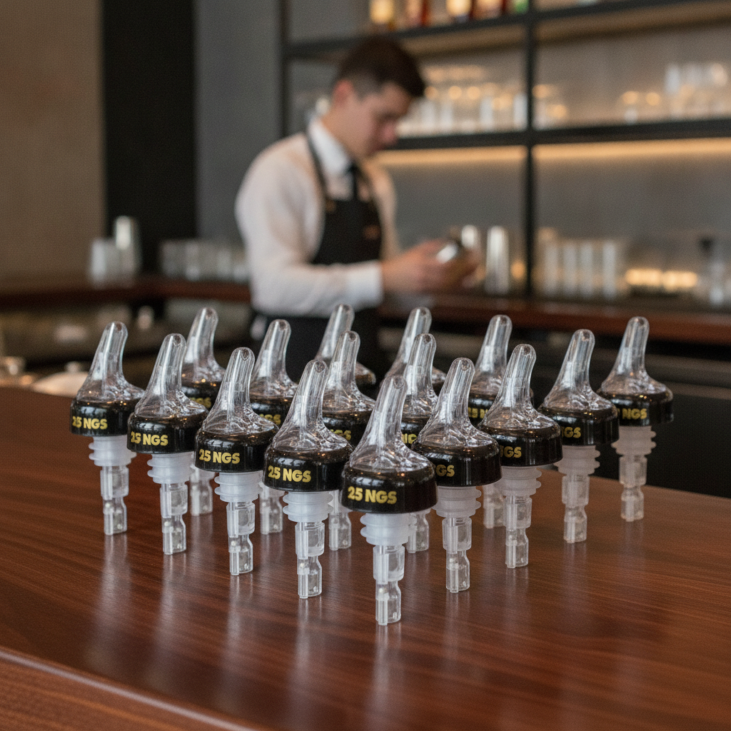 Clear Plastic Sure Shot Pourer 25ml for Bars & Pubs (Pack of 12)